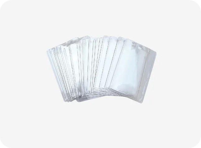 Uxcell PVC Transparent Vertical ID Card Badge Holder in UAE